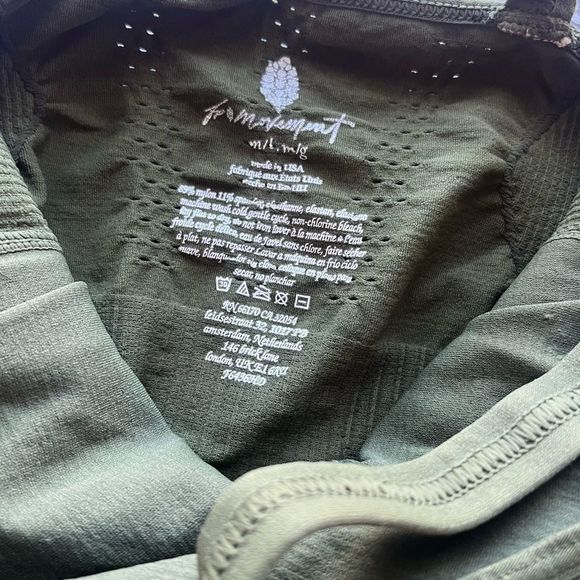 Free People Good Karma Hi Neck RUNSIE Secret Moss NWOT M/L - Picture 6 of 6